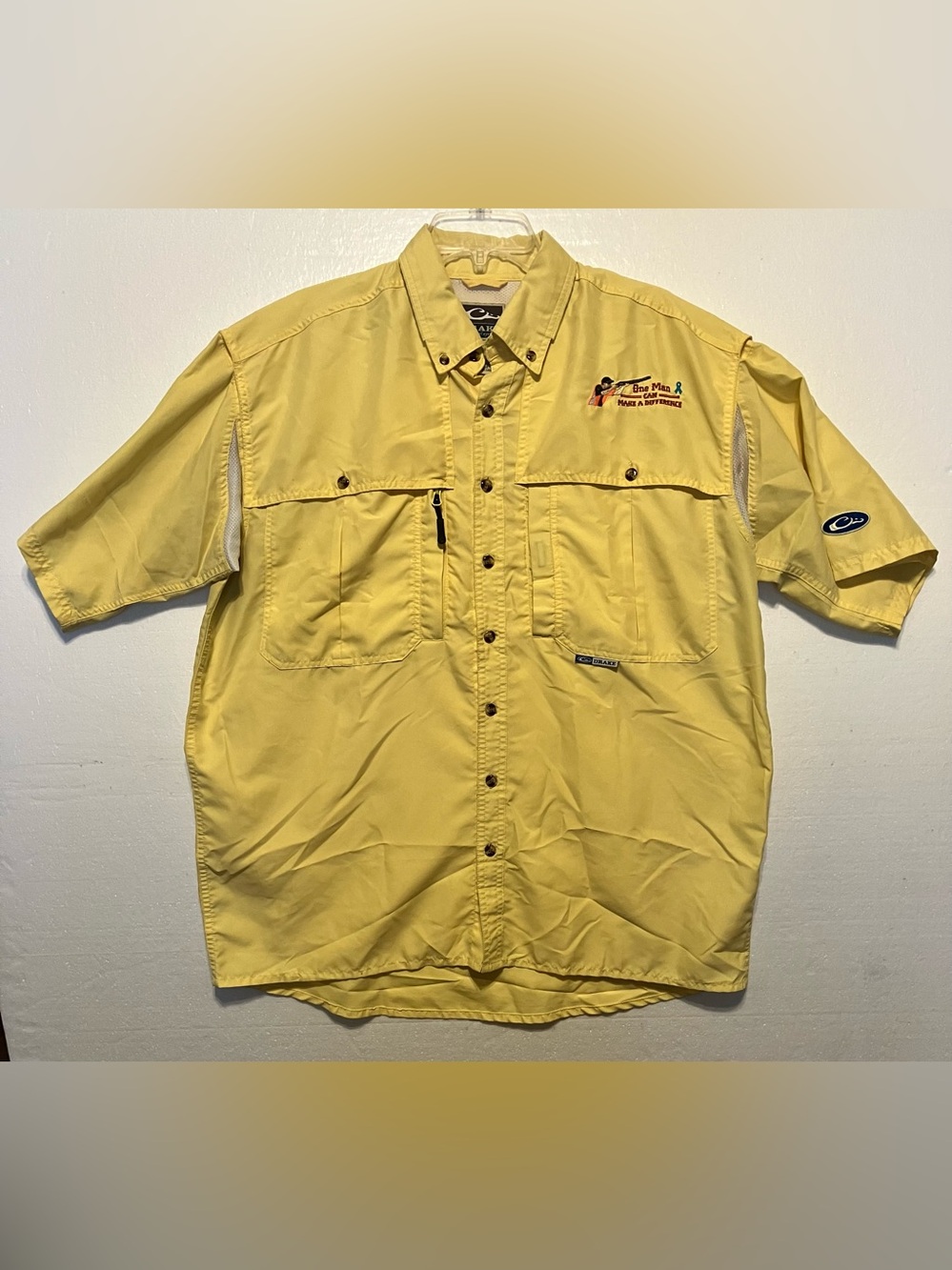Drake L Short-Sleeve Yellow Fishing Shirt